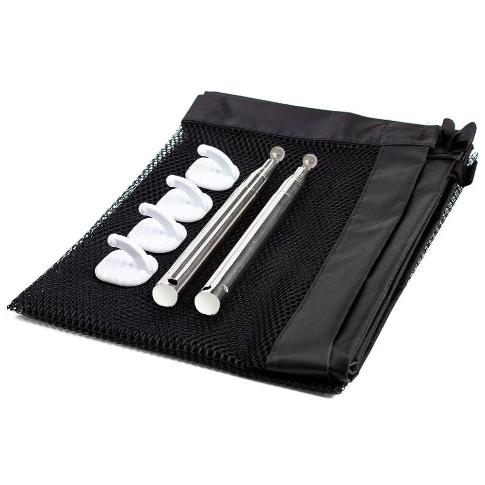 Pet dog and cat door stop portable folding isolation net dog fence indoor and outdoor safety protection pet safety fence pet sup: Premium upgrade / S 110x72cm