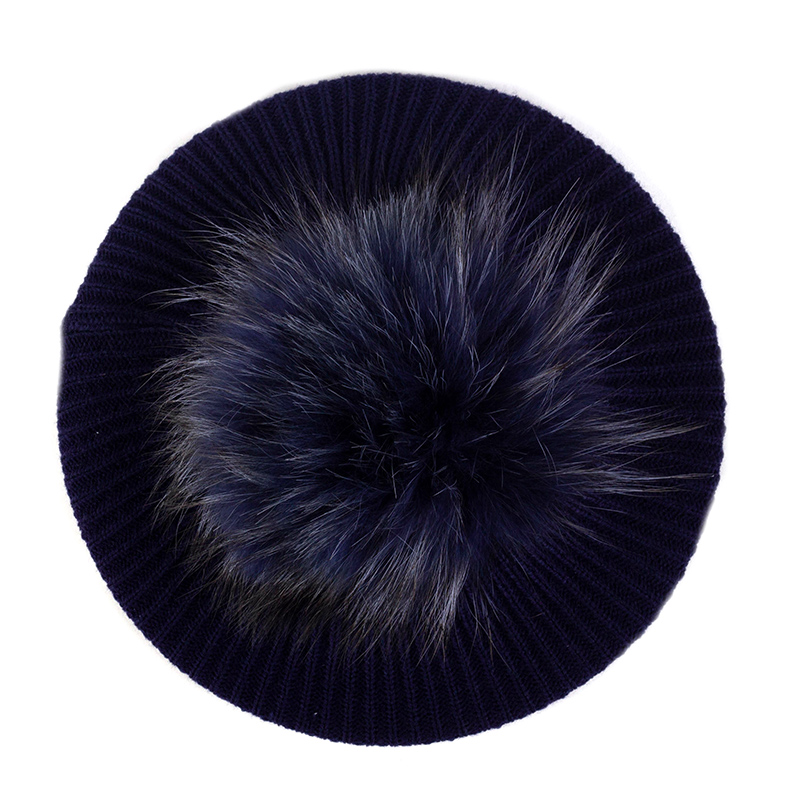 Vrouwen & # 39;s Gebreide Elegante Baretten Zacht Met Echte Pompom Vrouwelijke Kunstenaar Mode Retro Hoeden Dame Effen Kleur Franse Eenvoud Caps: Oranje