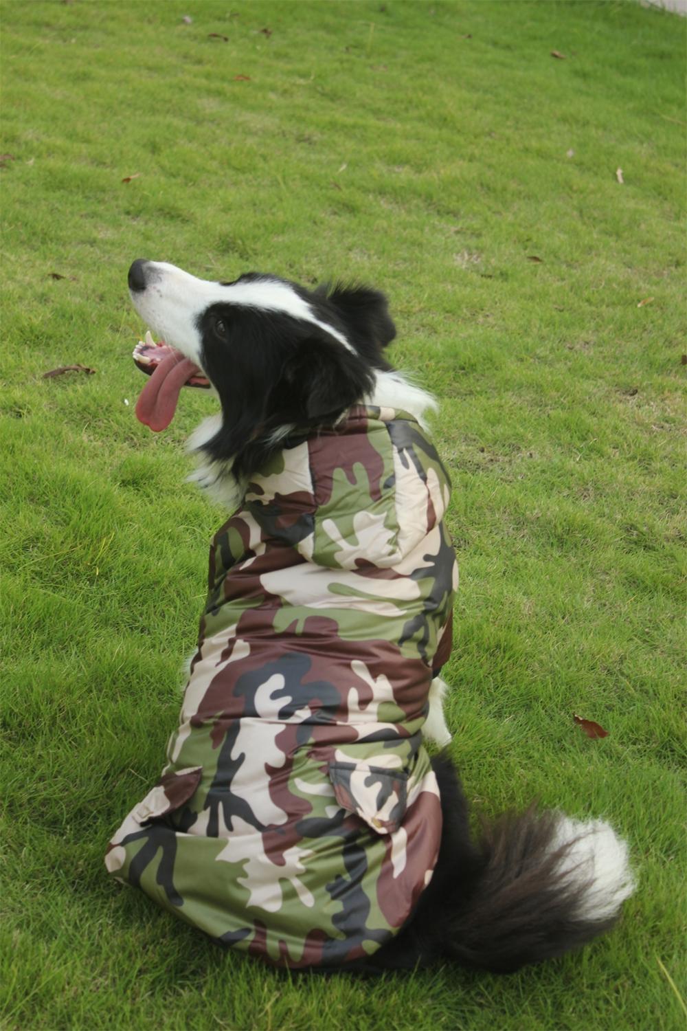 Cappotto mimetico per animali domestici per husky samoiedo d'oro recuperatore abbigliamento per cani di grandi dimensioni giacca imbottita invernale calda cappotto costume per cani di grandi dimensioni