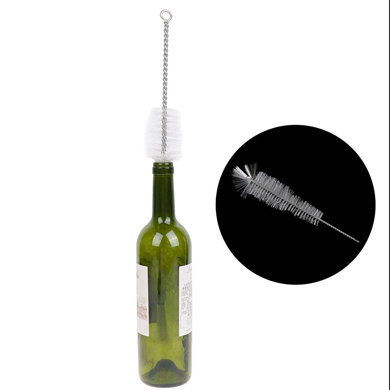 1 stk metalvinflasker børste rengøringsværktøj til vinfremstilling forlænger holdbart babyfremføringsflaskebørster vaskerensværktøj