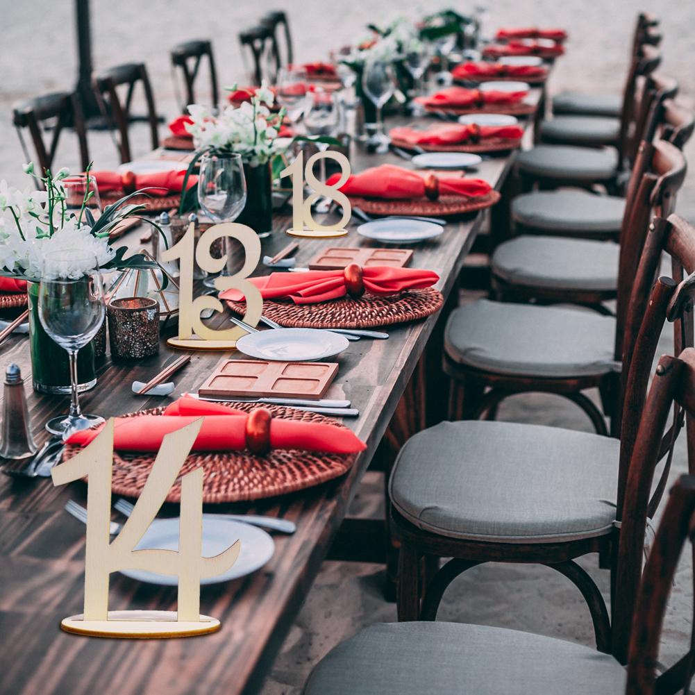 Table de mariage en bois, 10 pièces, ornements, décoration de maison, artisanal, taille du produit 105x100x3mm, poids brut 200g