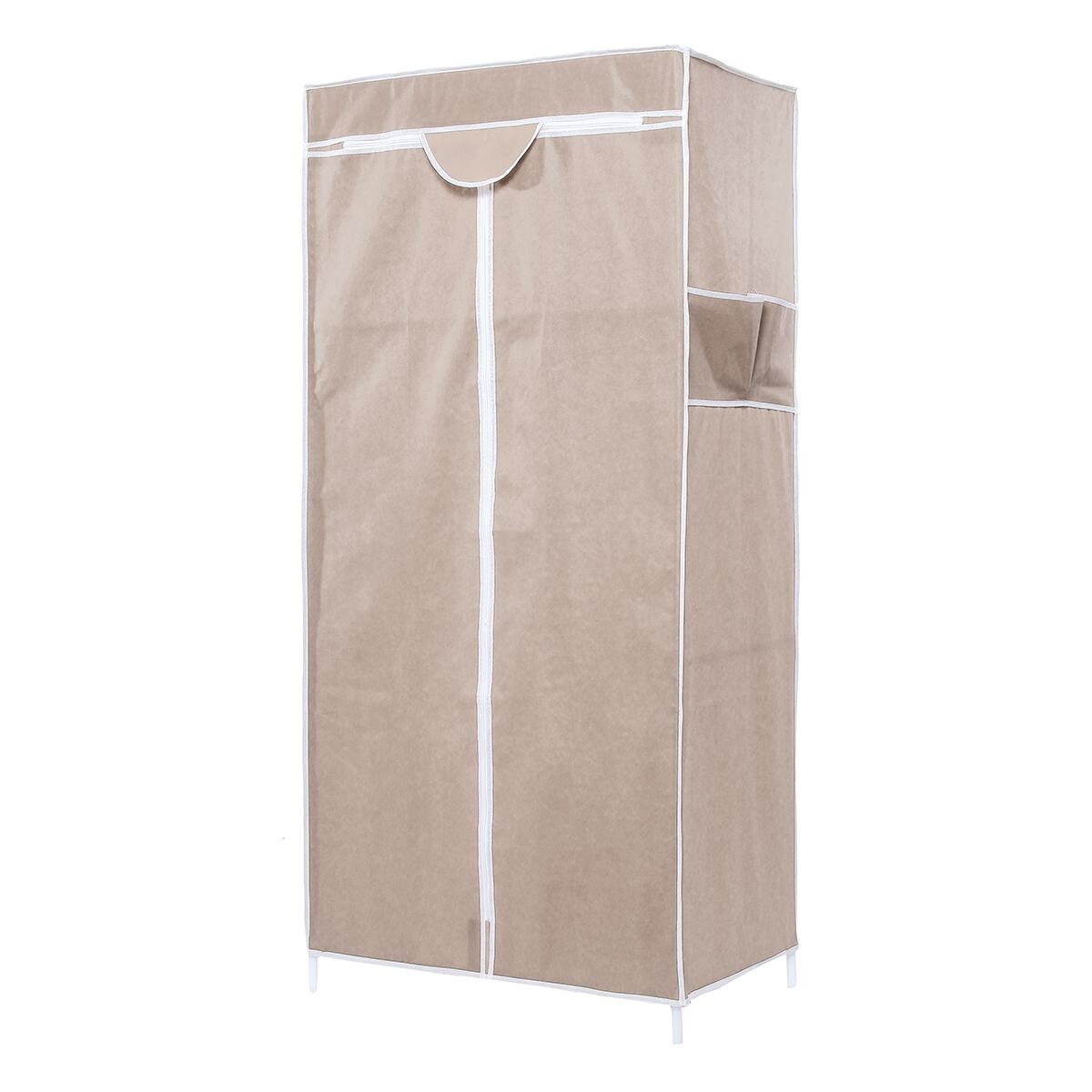 Non-woven tyg garderob stål individuell garderob tyg garderober hylla kläder hylla sovrum förvaring arrangör sovrumsmöbler