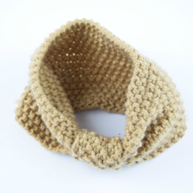 automne hiver plus oreille tricoté bandeau pour femmes filles solide laine chapeaux Turban bandeau tête enveloppement pour dame