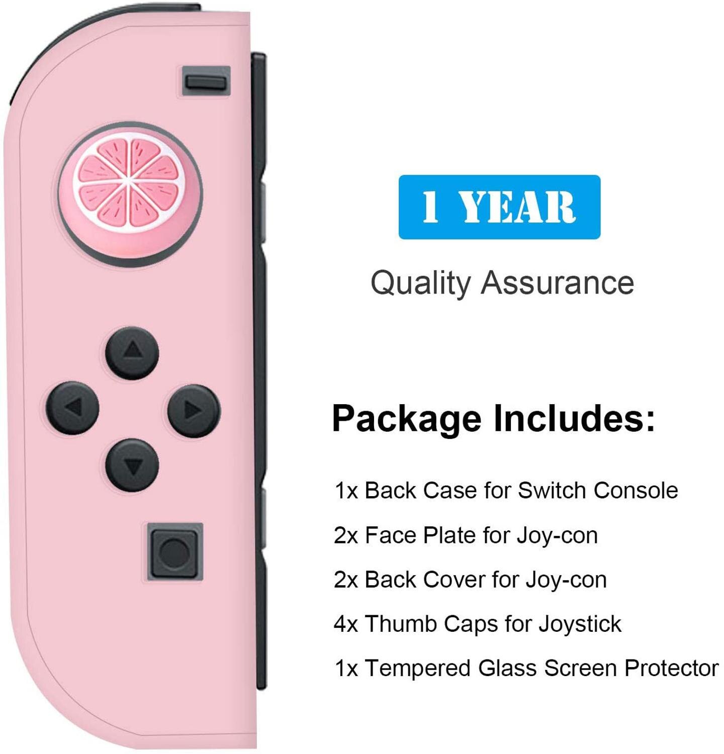 Para nintendo switch dockable caso capa protetora controladores joycon com protetor de tela de vidro, anti-risco de choque-ab