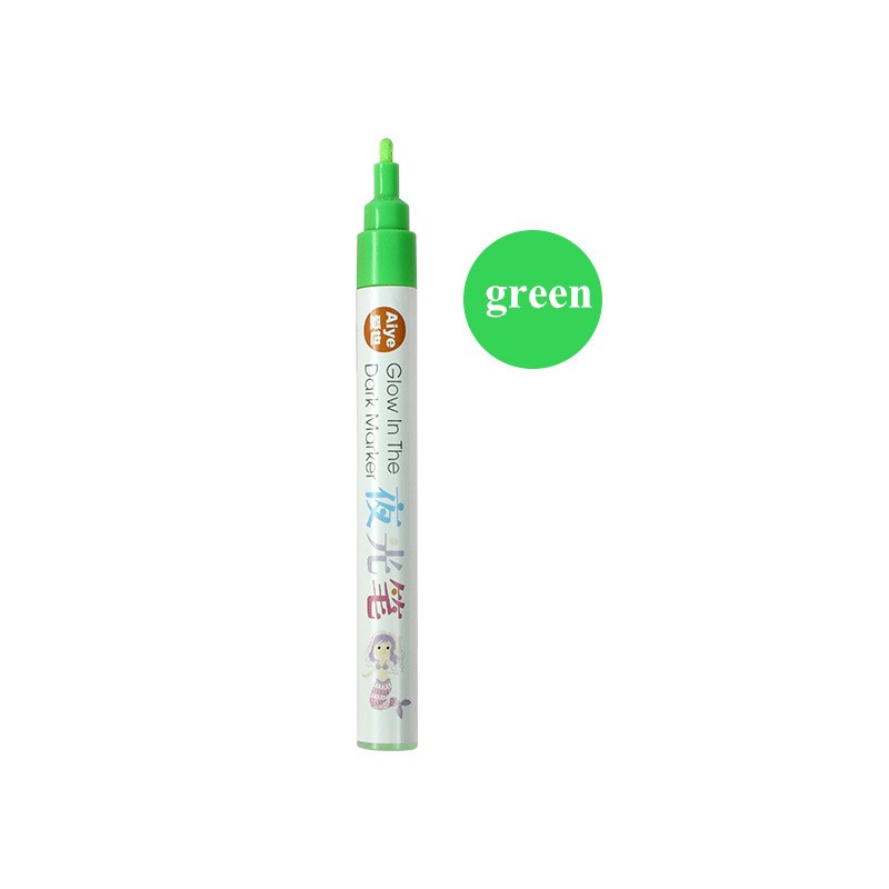 Kleurrijke glow-in-the-dark pen handgeschilderde glow-in-the-dark studentenkrabbels creatieve doe-het-zelf watergedragen glow-in-the-dark schoolmarkering: green