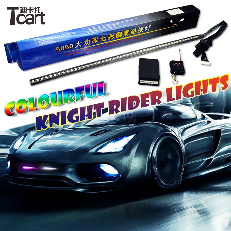 Tcart Für Toyota Land Kreuzer prado Infiniti FX37 FX 50 Honda CRV Chevrolet Aveo Schall- KIA k5 LED Streifen Scan Ritter Fahrer licht