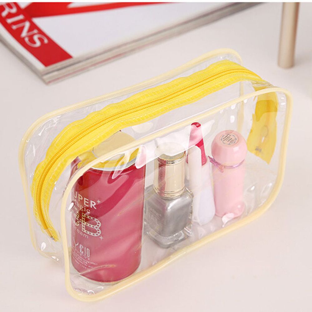 1 unidad grande de viaje bolsa de cosméticos bolsas de maquillaje de Nylon impermeable bolsa de cosméticos de viaje organizador estuche necessarios bolsa de aseo: A