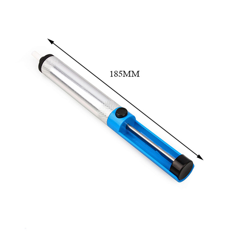 1Pcs Semi Aluminium Metal Desoldering Pump Tool Blue Durable Removal Device Vacuum Soldering Iron Desolder Hand Welding Tools