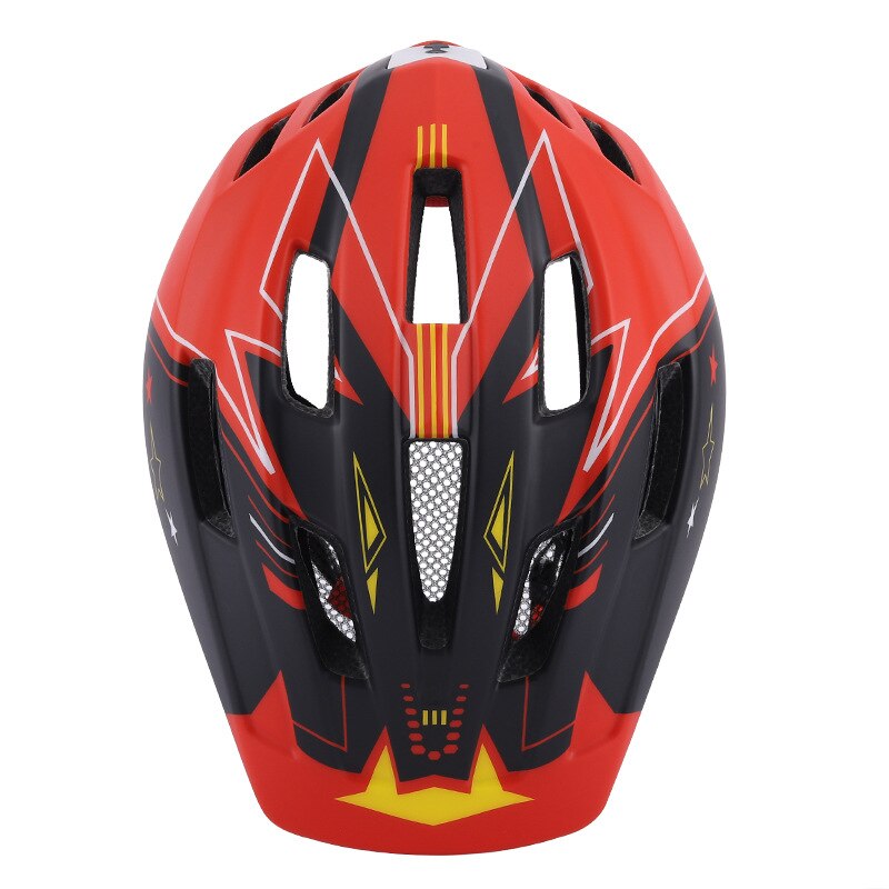 Kinder Volle Gesicht Helm Mit Rote LED Licht Kinder Fahrrad Helm Kind Helm Radfahren MTB Fahrrad Skateboard Roller Skating Helm