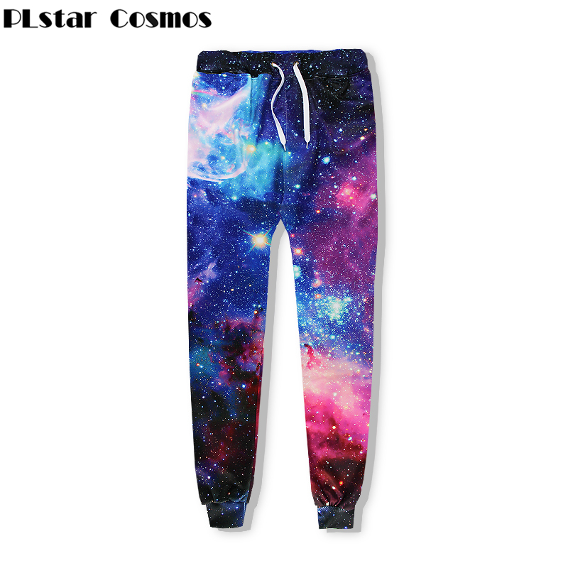 PLstar Cosmos Brand Clothing Space Galaxy Sweat Pants Men/Women Joggers Pants Starry sky 3d print casual O-Neck Hip Hop Trousers