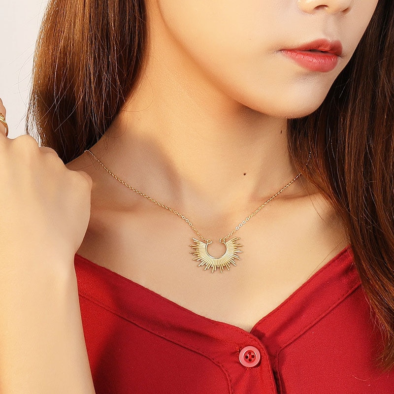 Halsketten Anhänger 925 Sterling Silber Boho Gold Kette Halskette Liebt Colares Compridos Collana Donna Schmuckstück Femme Takı Schmuck