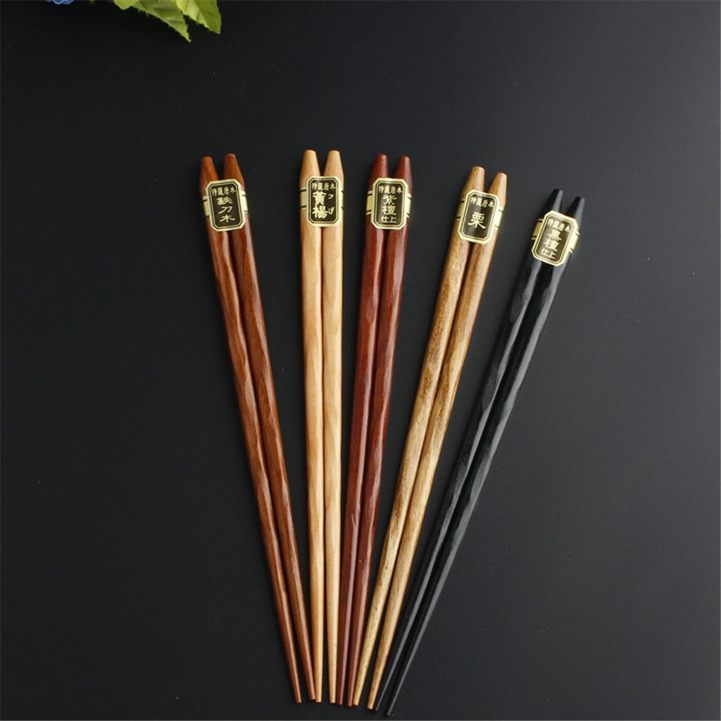 Natuurlijke Hout Chinese Eetstokjes Herbruikbare Servies Dinning Eten Japanse Chopstick Voor Sushi Voedsel Sticks Palillos Chino