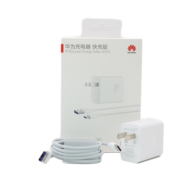 Originele Huawei 10V4A Supercharge Eu/Ons Quick Charger Muur Adapter 5A Usb Type C Kabel Voor P40 P30 Pro mate 20 30 Pro Nova 5 6 7