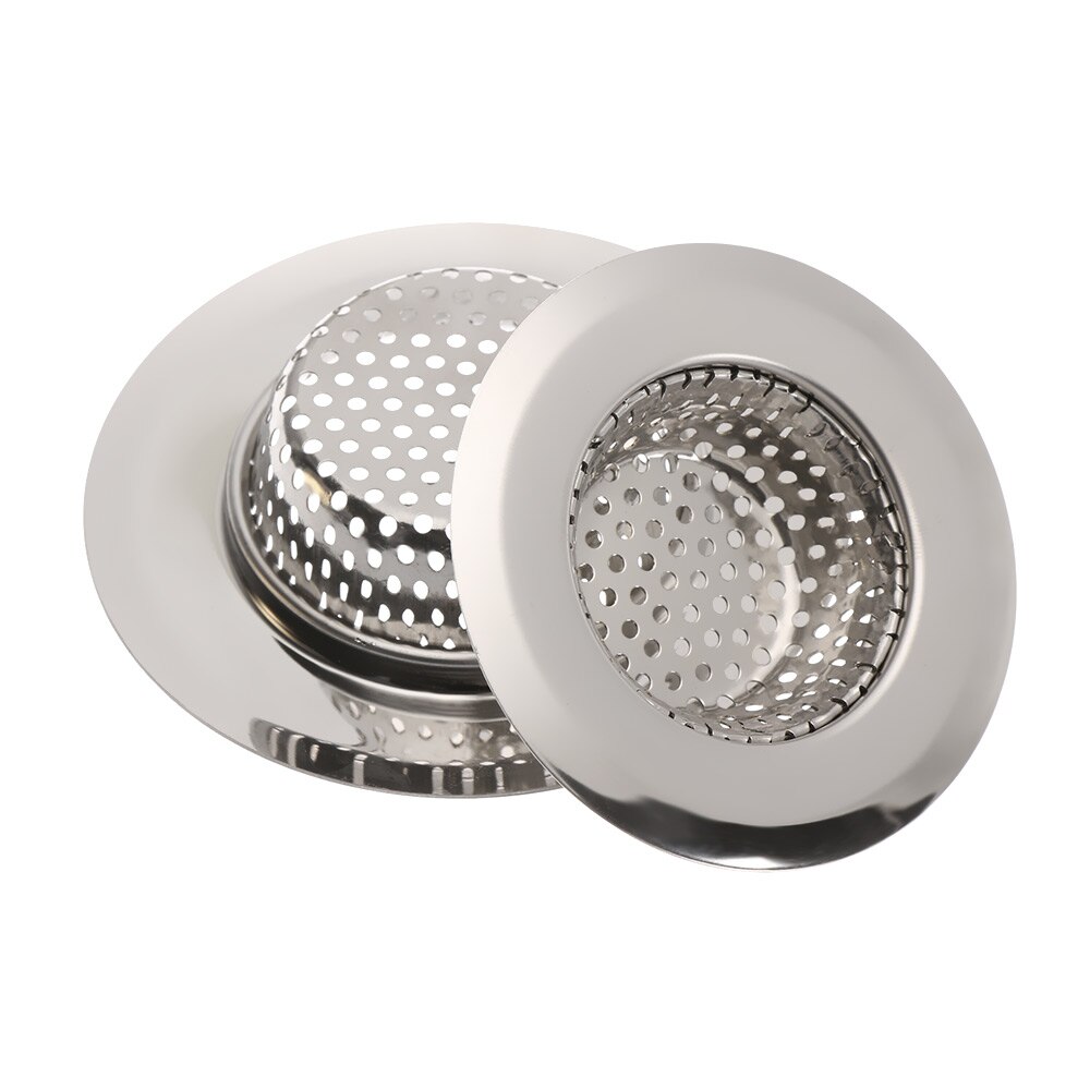 Kitchen Sink Strainer Drain Hole Filter Trap Metal Sink Strainer Stainless Steel Bath Sink Hair Catcher Drain Waste Screen