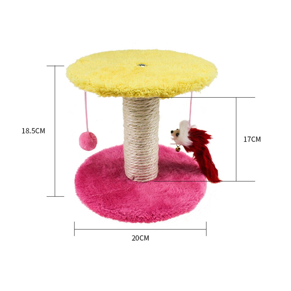 Cat Scratcher Toy Cat Scratching Platform Cat Climbing Frame Cat Kitten Jumping Platform Post Tree Scratcher Pole Yellow Blue