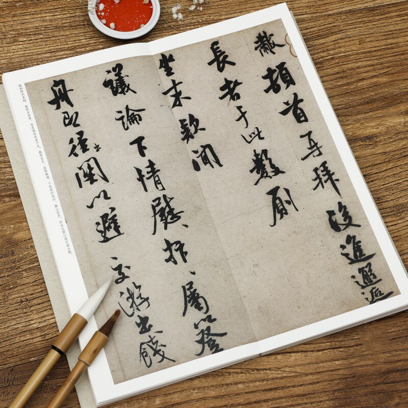 Mi Fu Brush Pen Calligraphy Copybook Running Script Brush Caligrafia Copying Technique Tutorial Chinese Classics Inscription