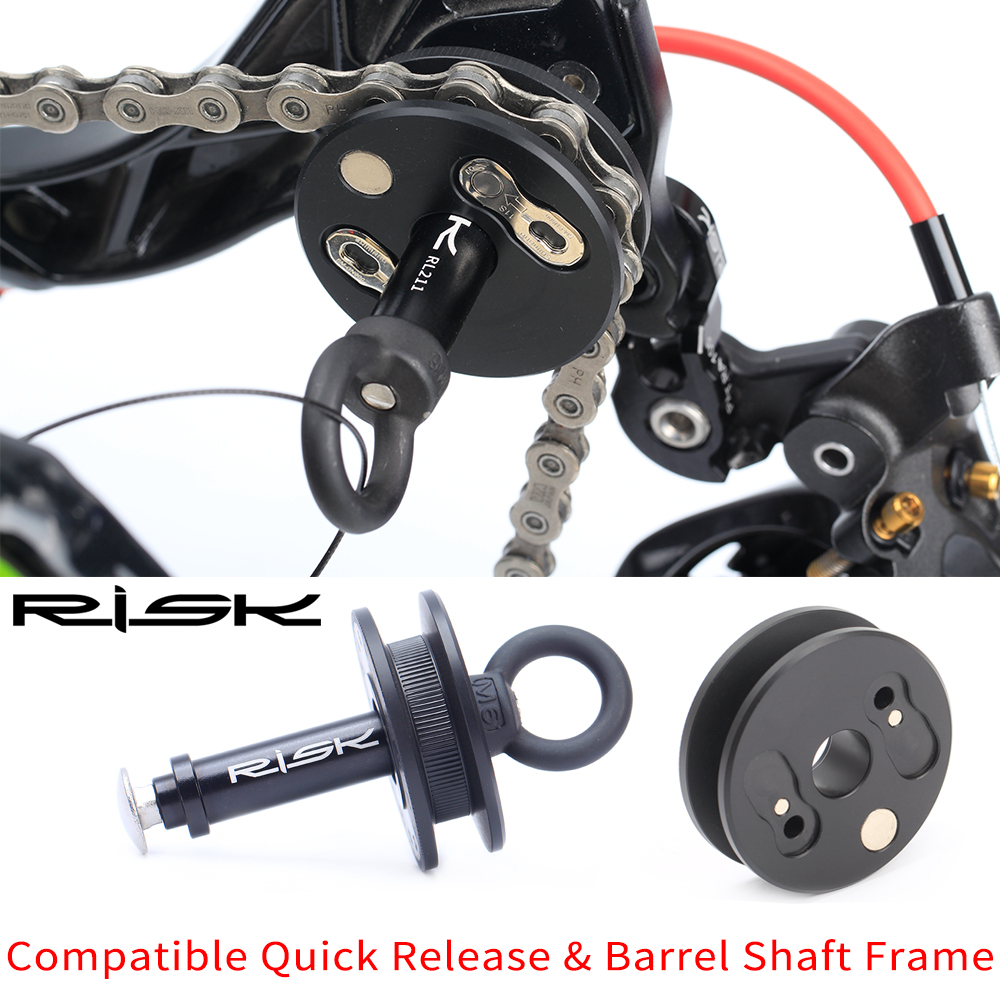 Risk Bike Chain Clean Keeper Tool With Quick Release Lever For Barrel/12mm Bucket Shaft Frame Bicycle Chain Holder