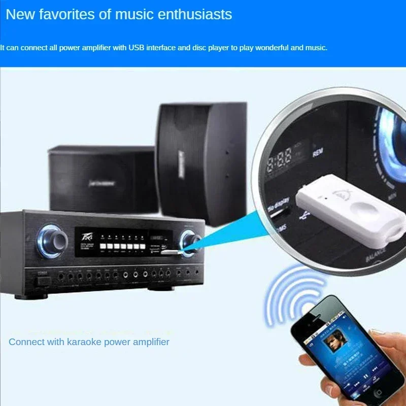 USB Bluetooth-compatibele stereomuziekontvanger Draadloze audio-adapter Muziekluidspreker Ontvangeradapter voor luidspreker voor telefoon Auto