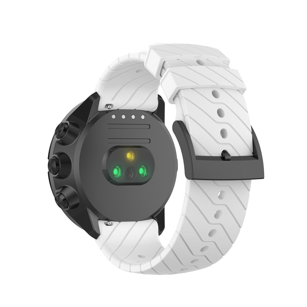 24Mm Zachte Siliconen Band Strap Voor Suunto Spartan Sport Pols Hr Vrouwen Mannen Universele Horlogeband Armband Voor Suunto 9/ 9 Baro /D5: White