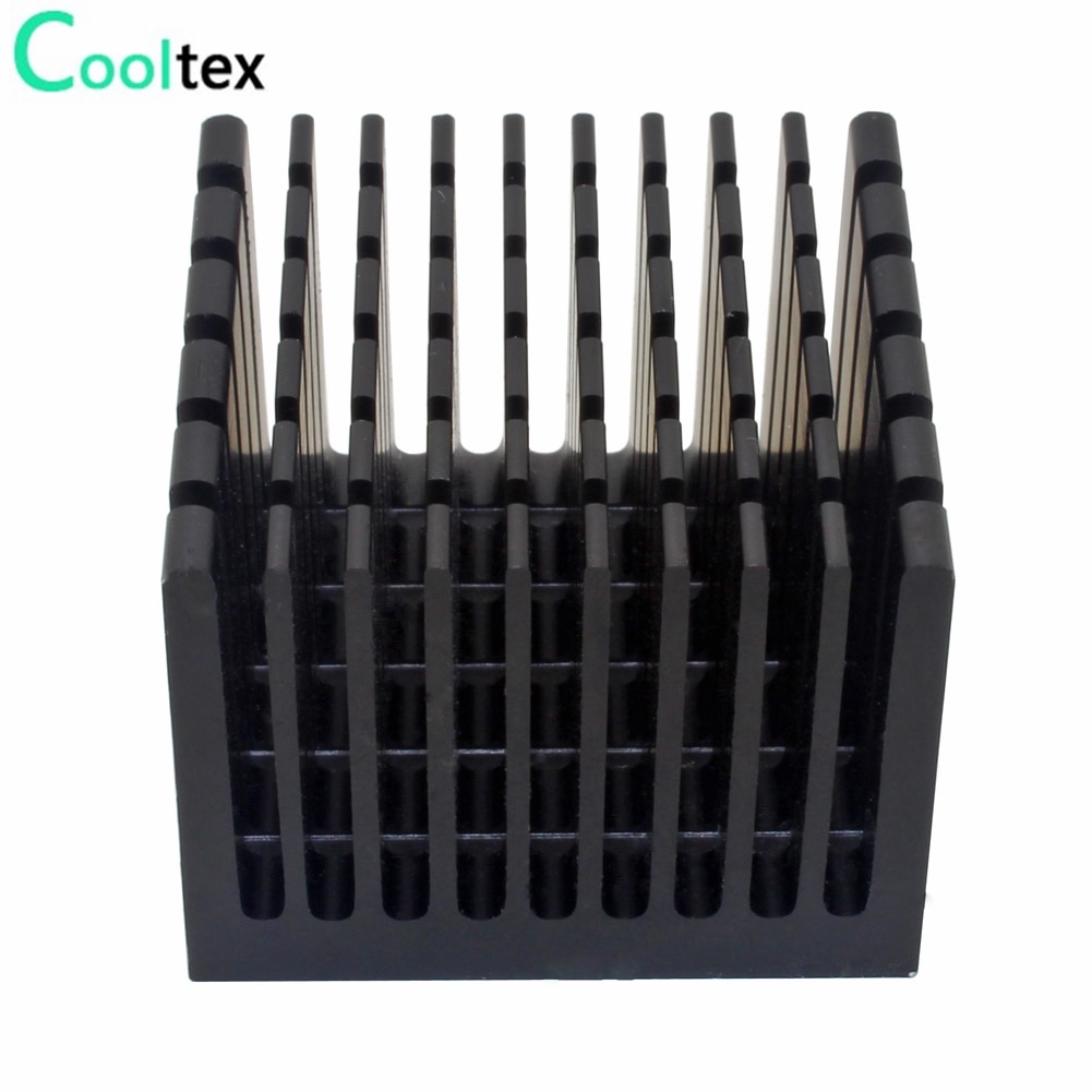 2 stuks 40 x 40 x 30mm aluminium koellichaam radiator koellichaam koeling voor elektronische chip led met thermisch geleidende dubbelzijdige tape