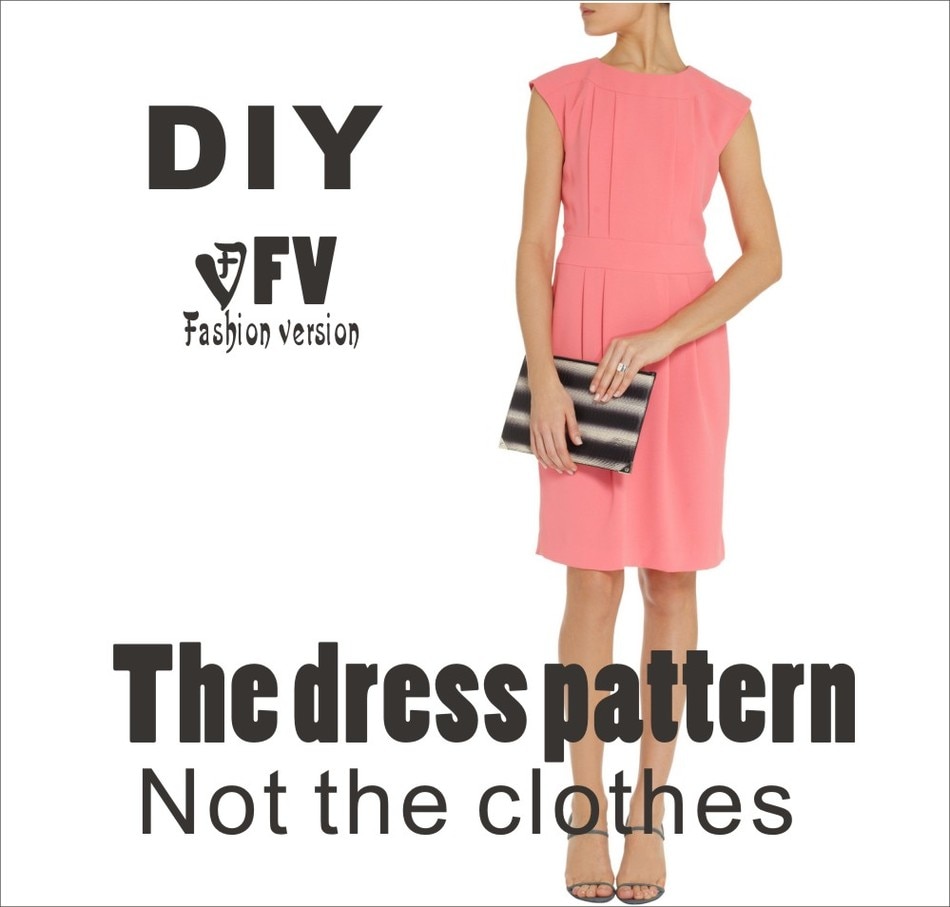 Clothing DIY The dress Dresses Sewing Pattern cutting drawing Women's Dress Sewing Template BLQ-42
