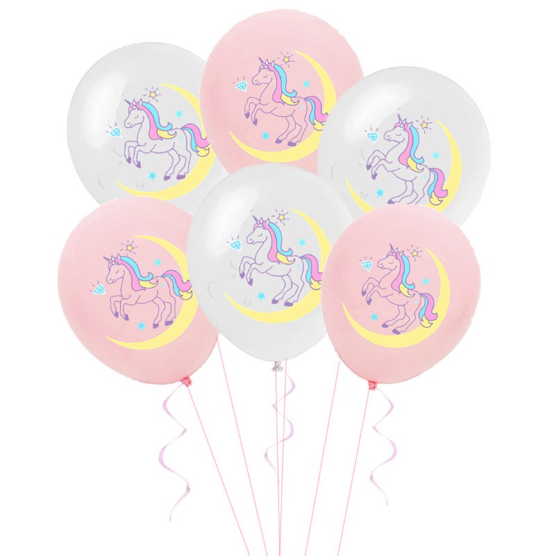 Set van 10 stuks 12 inch eenhoorn confetti ballonnen voor verjaardagsfeestjes, bruiloften, babyshowers en gender reveal eenhoorn feestbenodigdheden.: 5 witte 5 roze