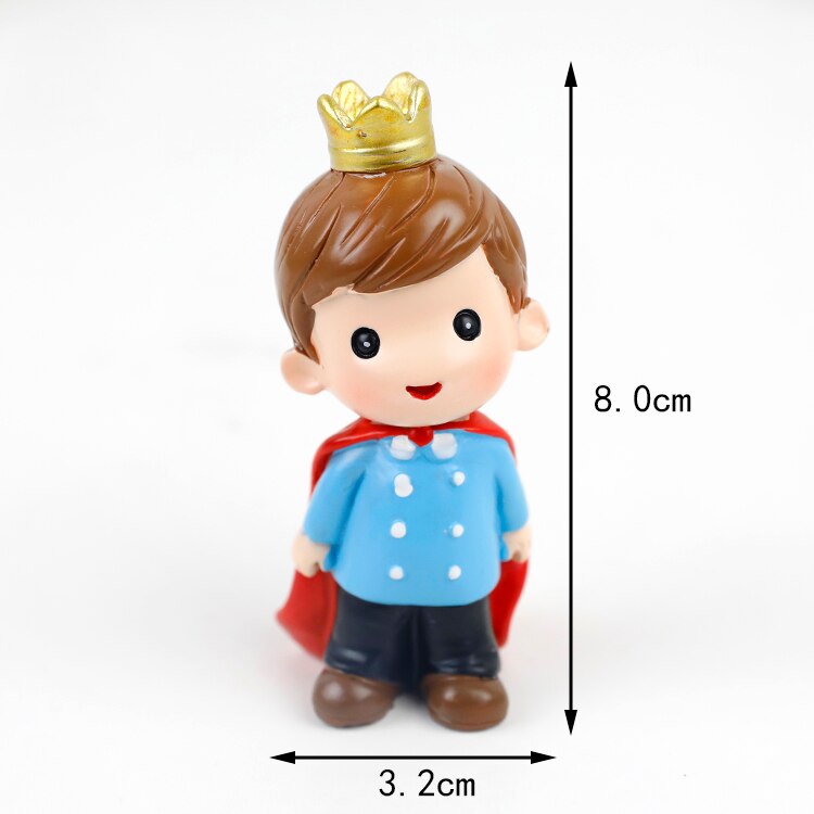 Princesa princesa resina casamento estátua bolo topper para festa de noiva figuras decorativas para casal feliz aniversário bolo topper: Prince