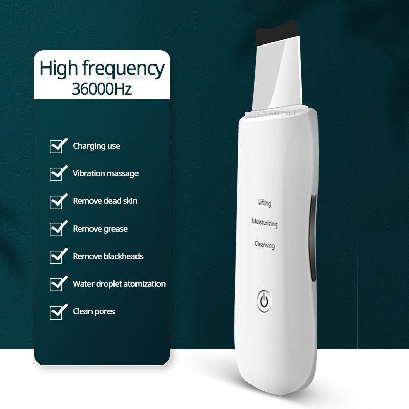 Xiaomi Ultrasuoni lavasciuga della pelle vibrazione spatola per il viso rimozione di punti neri lavasciuga facciale pala pulizia cavitazione peeling sollevamento facciale: XM-YP-880-36000HZ