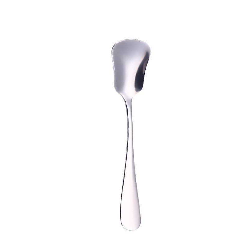 Ice Cream Spoon Stainless Steel Spoon Square Spoon Ladle Gold Dessert Spoon Utensils Stirring Spoon Spoon Tableware: Silver