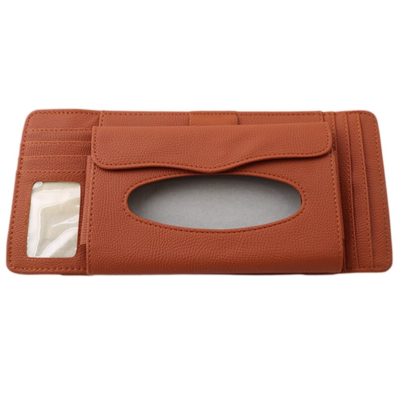 Auto organizer cd tas auto opbergzak zonneklep tissue box vrachtwagen dvd schijf kaarthouder organizer tas papieren servettenhouder: Oranje
