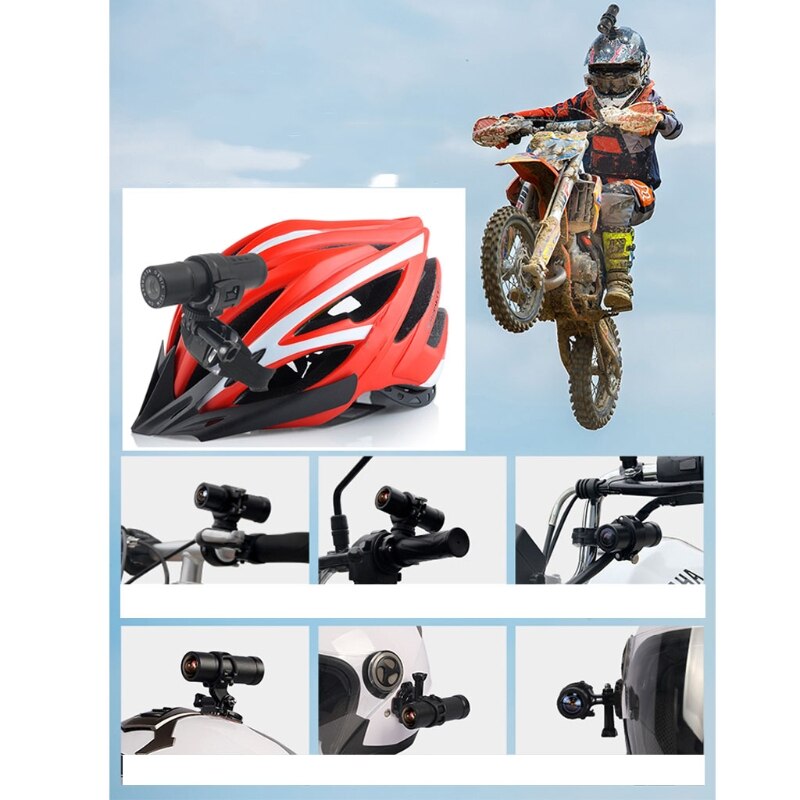 57EF Helm Actie Dvr Video Camera Outdoor Sport 1600Mah Full Body Waterdicht Rijden Recorder Voor Fiets