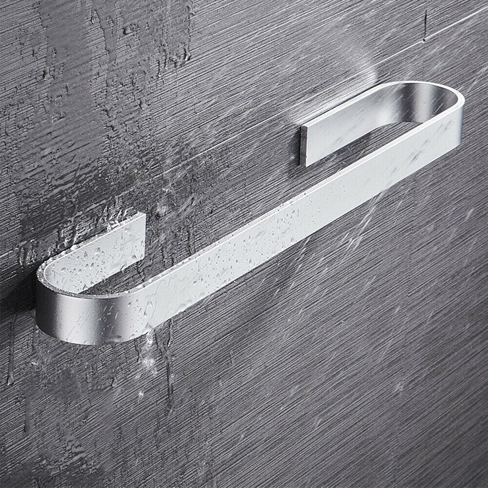 Vanntett på badet slag-gratis aluminium håndkle bar enkelt håndkle stativ dårlig svart veggmontert håndkleholder 25/45 cm