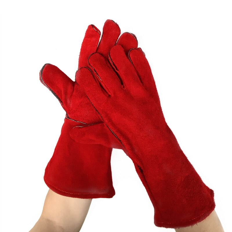 14,5 "Hitzebeständige Schmelzofen Handschuhe Lange Ausgekleidet Schweißen Handschuhe Feuer Hohe Temperatur Schutz XL Arbeitsplatz Sicherheit