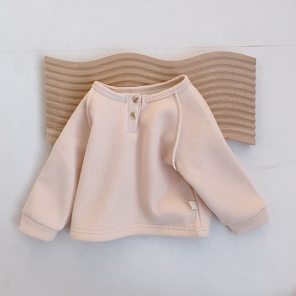 Pasgeboren Gebreide Lange Mouwen Katoenen Baby Jas Tops Herfst Baby Jongens Meisjes Jas Baby Trui Peuter Gebreide Vesten: Beige / 9m