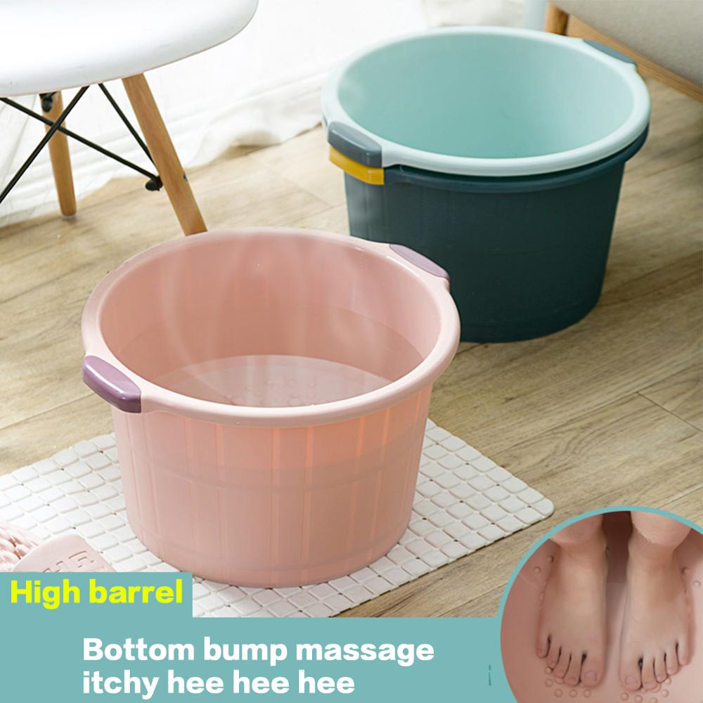 23cm runde forhøjet plast håndvask fod badekar massage rulle fod badekar tønde