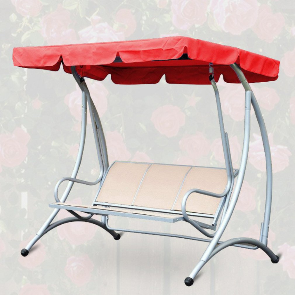 Cover Voor Tuin Schommel Waterdichte Tuin Swing Cover Seat Top Kussenhoezen Ondersteuning Voor Tuin Swing 3 Zits Accessoires: 190x132x15 red