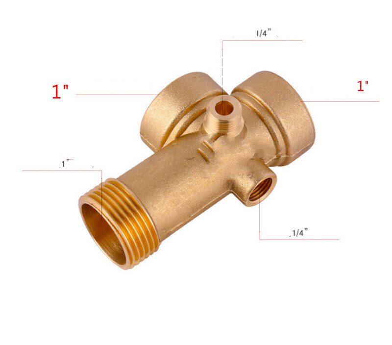 5-way brass fitting DN25 Bladder tank pressure vessels brass valve