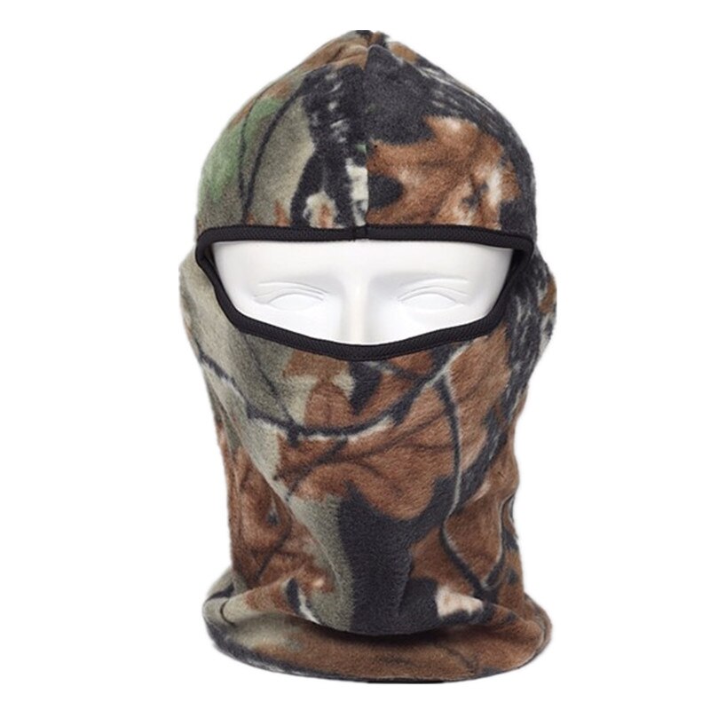 , pasamontañas de cuello polar térmico de camuflaje, máscaras cálidas para deportes al aire libre, gorra de ciclismo a prueba de viento, máscara facial completa para esquí de invierno