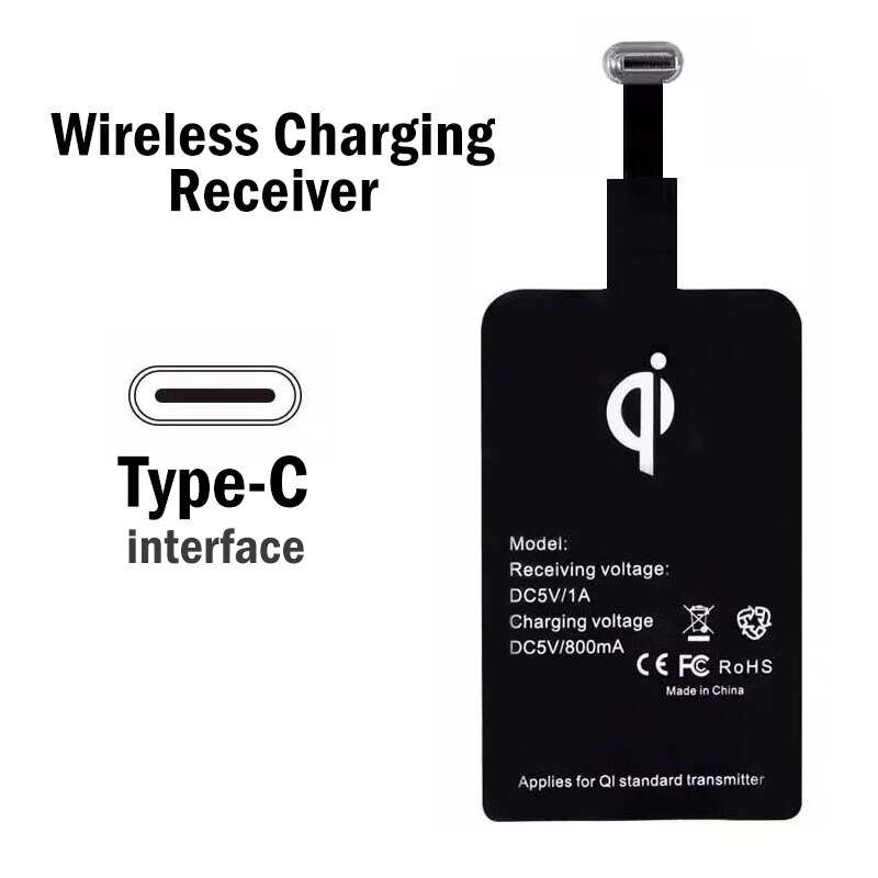 Carga inalámbrica para móvil, cargador inalámbrico para Oneplus 5 5T 6 6T 7 7T Pro 8 8T + receptor Qi, adaptador de carga USB tipo C