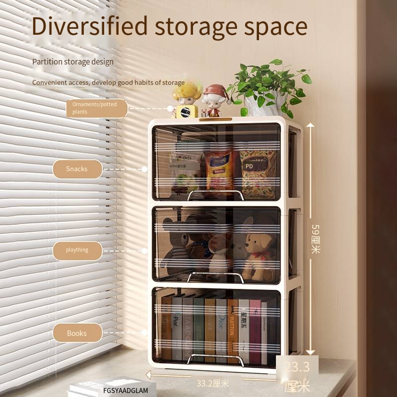 Window-side drawer-style storage cabinet, suitable for storing household snacks and toys; window sill-style book storage box