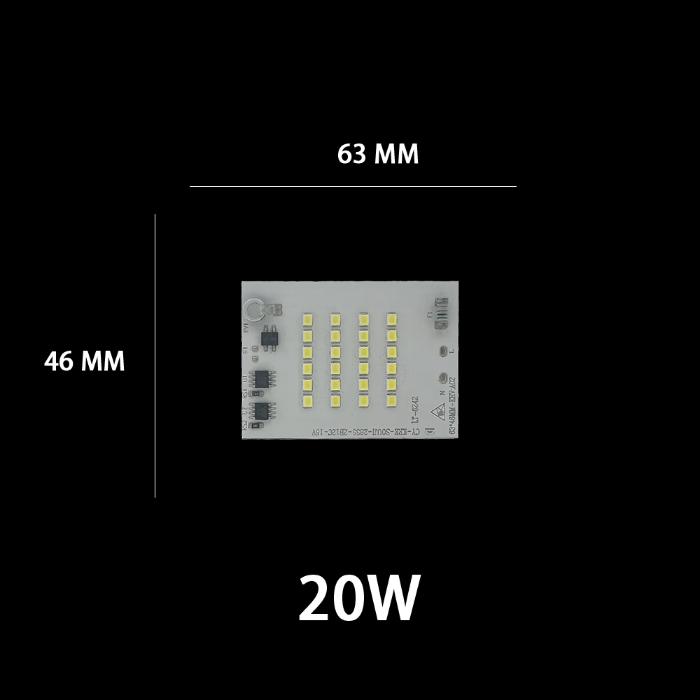 220V alto Lumen 200W SMD2835 LED Chip matriz LED COB 10W 20W 30W 50W para accesorios de iluminación foco reflector bombilla LED DIY: Gris oscuro / 40 W