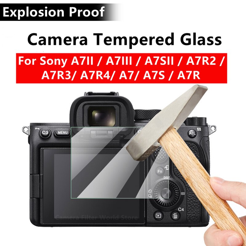 2Pcs A7II A7III Camera Glas 9H Hardheid Gehard Glas Ultra Dunne Screen Protector Voor Sony A7SII A7R2 A7R3 a7R4 A7 A7S A7R