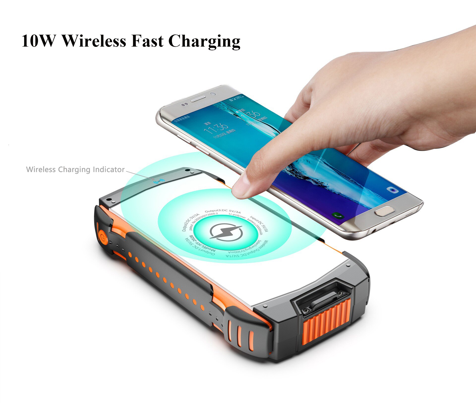 99000 mah solar-powerbank mit hoher kapazität , 2 usb-schnellladeanschlüsse, externer akku für reisen mit xiaomi und samsung