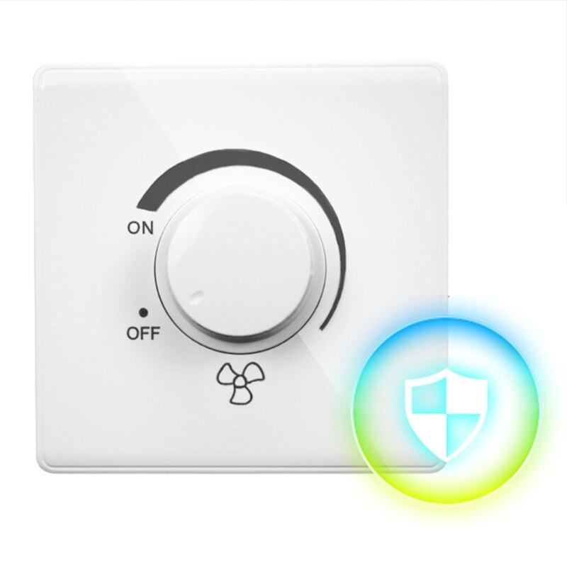 Controlador de velocidad continuo para ventilador de techo, interruptor de atenuación de pared, 220V, 10A, 86 tipos