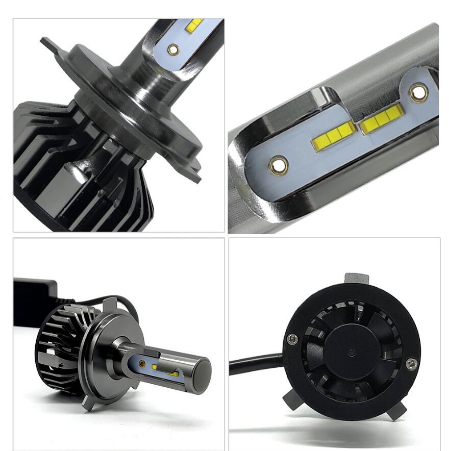 12v h4 h8 h9 h1 h11 9005 hb3 hb4 9006 led pære mini  h7 led canbus auto bil forlygte forlygte forlygte 12000lm 100w med zes perler