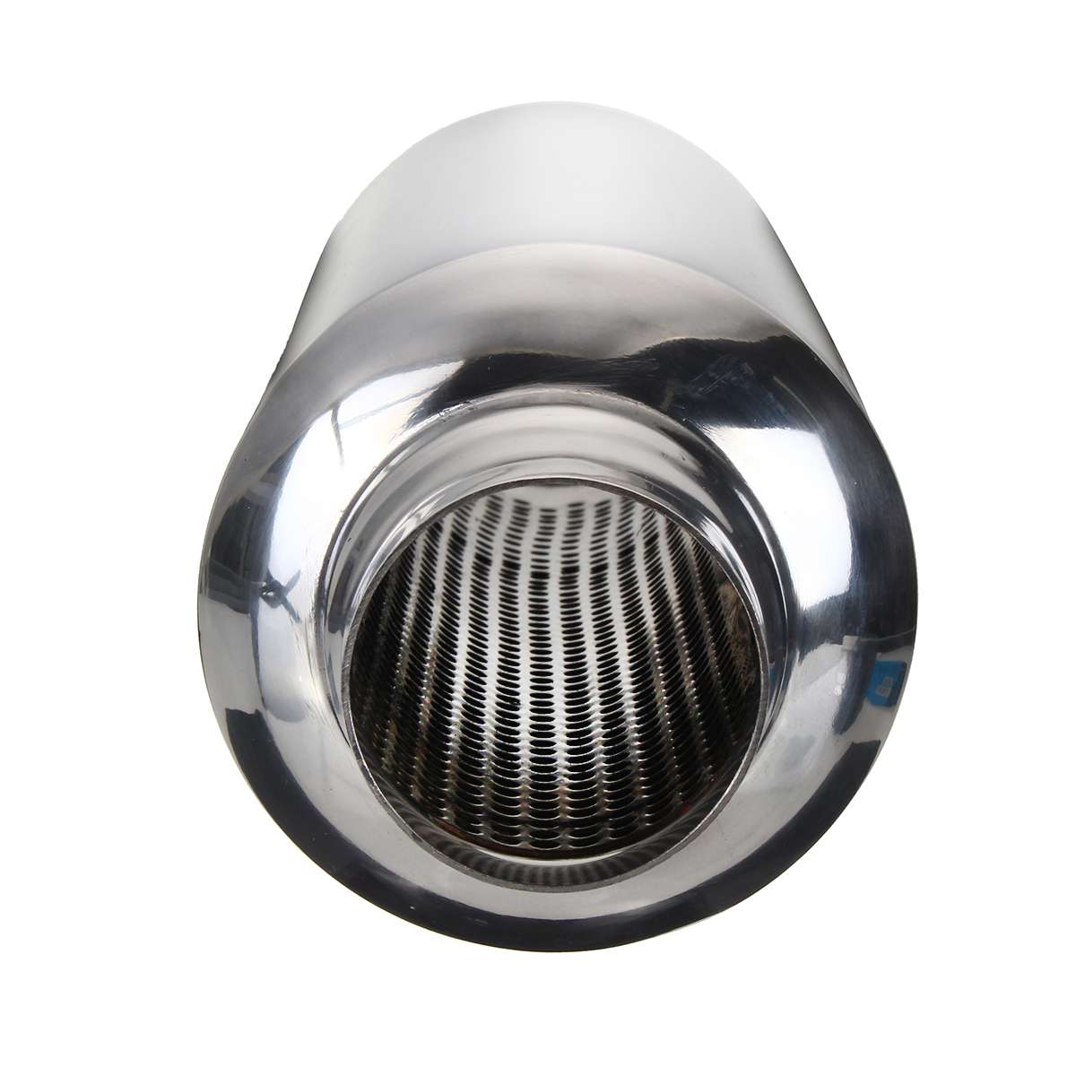 Universale auto di Scarico Del Silenziatore Del Tubo Risonatore 51 millimetri di Ingresso/Uscita di Scarico Punta Del Tubo in Acciaio Inox