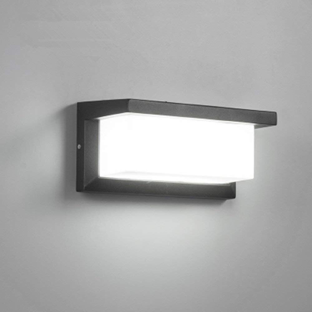 18W Outdoor Lighting Modern Wall Light LED Wall Sconce Square Metal Bulkhead Lights Exterior Waterproof Lighting Fixture