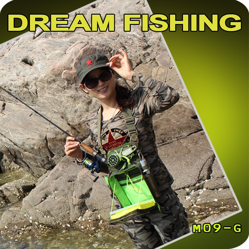 DREAM FISHING 17*6*22cm Multifunctional Fishing Tackle Bags + 17.5*15.5*3.5cm Fishing Box Storage Case Chest Bag Waist Leg Pack