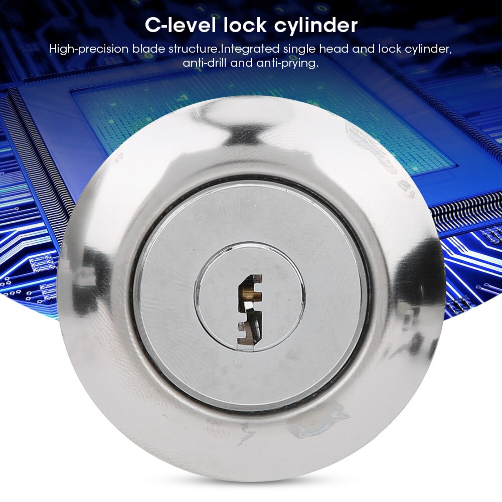 C Level Mechanical Lock Cylinder Anti Drill Anti Prying Security Accessory With 5 Keys for Iron/Wooden Door