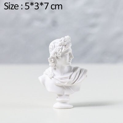 Noordse klassieke figuur gipsen beeld moderne minimalistische hars ambachten retro 3d mini schets avatar kunst model huisdecoratie: Mini-h